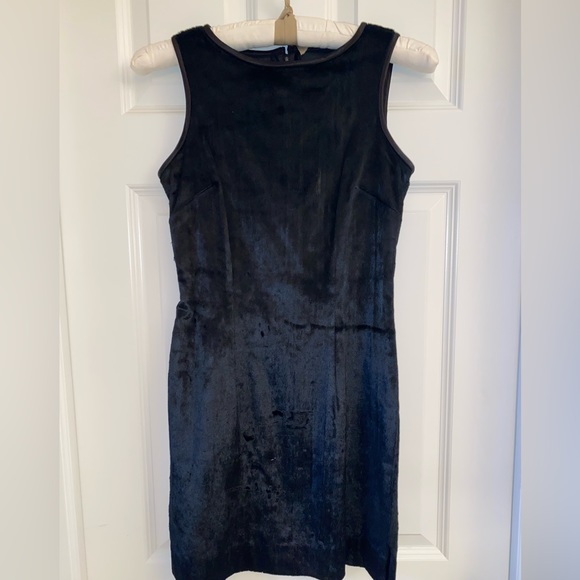 Nicole Miller black, mohair sleeveless, mini cocktail dress. - Picture 2 of 4